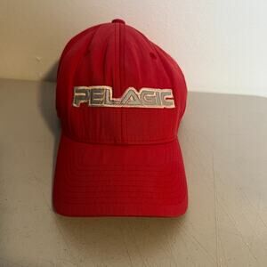 Pelagic Hat Baseball Cap Dad Hat Red Flex Fit Medium/Small Outdoors Mens